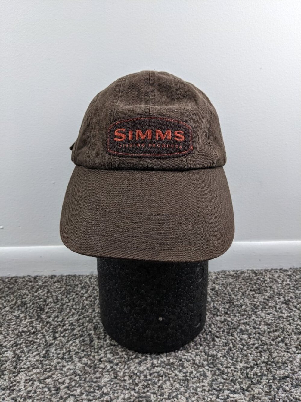 Simms Single Haul Duck Bill Fly Fishing Hat Cap Strapback USA Logo One Size